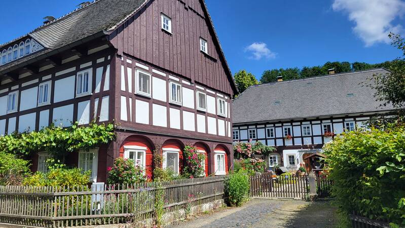 Umgebindehäuser in Großschönau