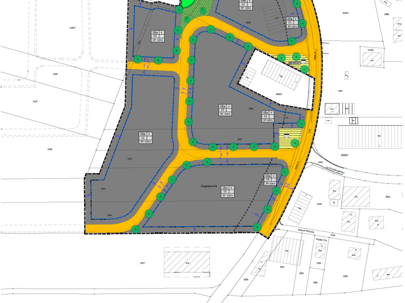 Bebauungsplan Gewerbegebiet Ziegeleschle II