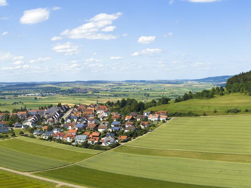 Luftbild des Ortsteiles Fürstenberg