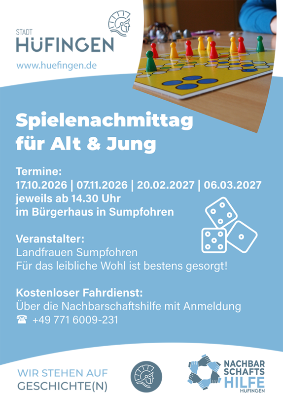 Plakat Spielenachmittag 